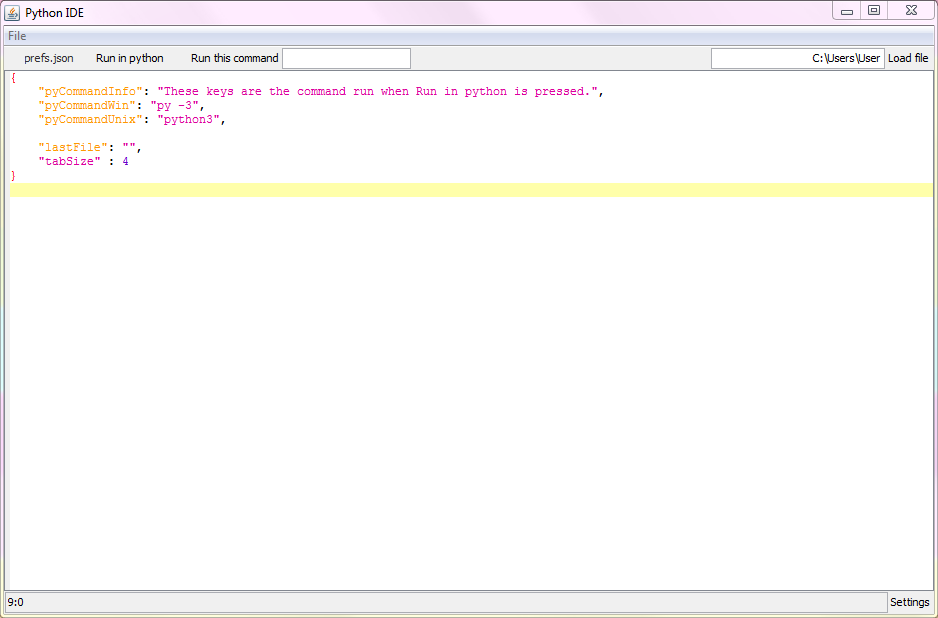 Preferences Screenshot