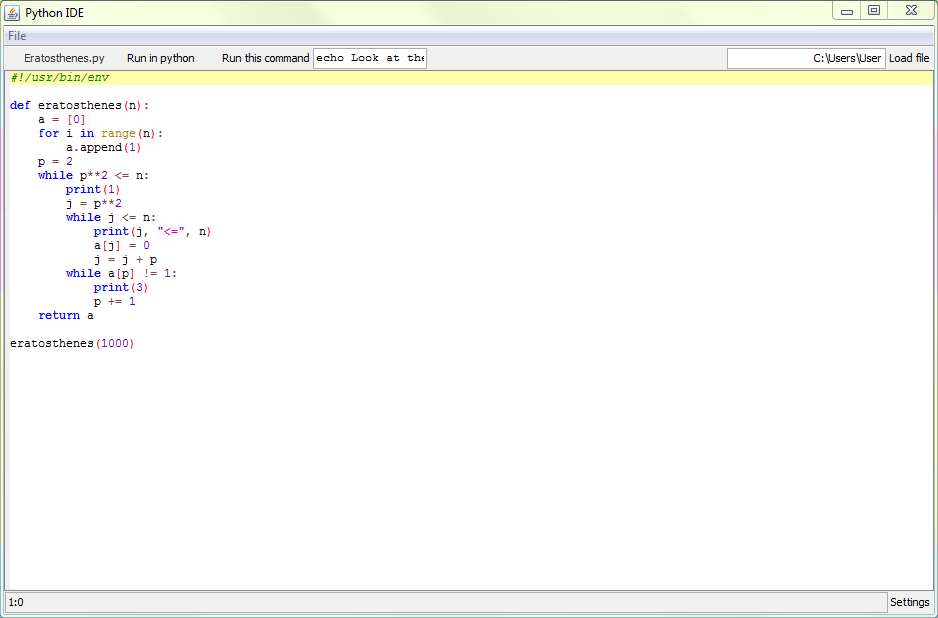Syntax highlighting